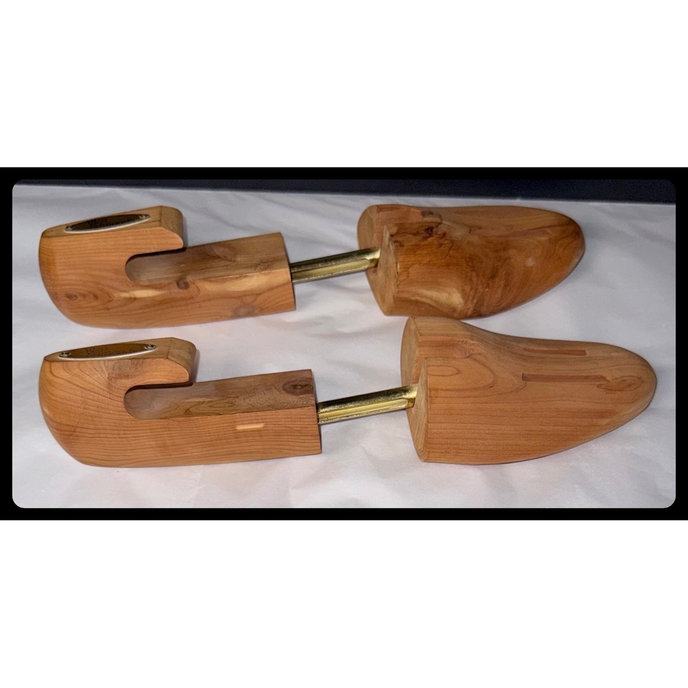 Allen Edmonds Shoe Trees Mens Brown Cedar Wood Aromatic Adjustable Care - Picture 4 of 7
